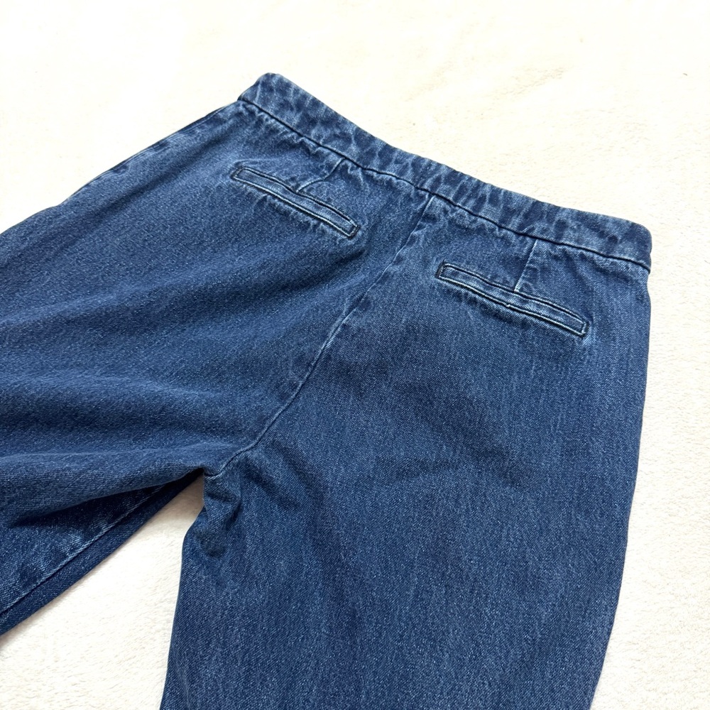Sezane Dark Blue Wide Leg Jeans - Picture 4 of 10